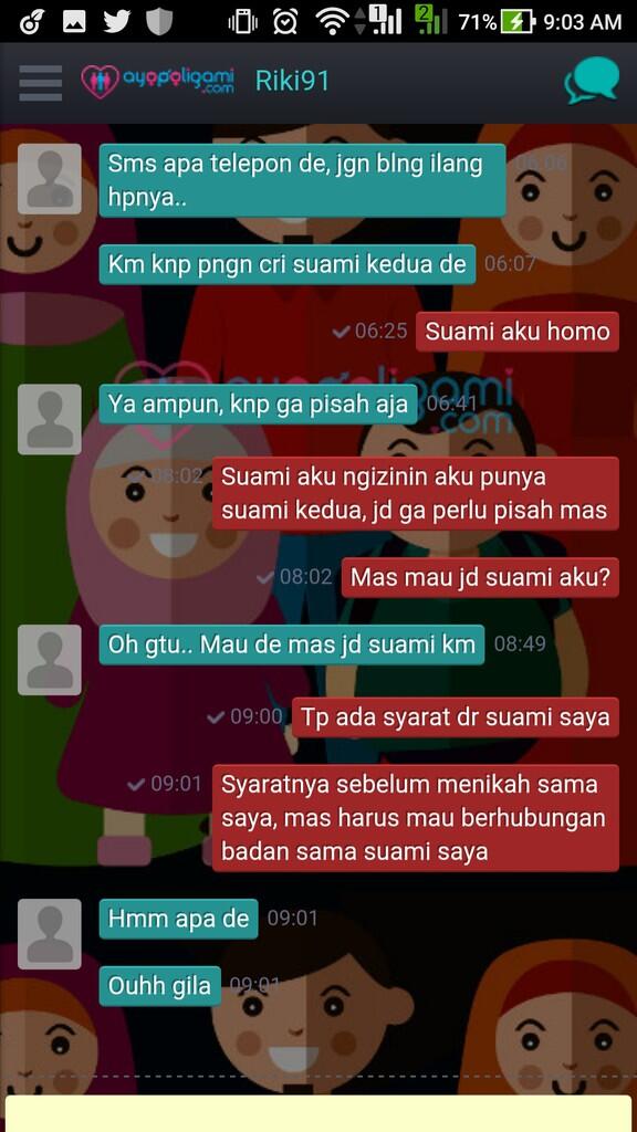 Cekidot Gan! Hasil Ngeprank ane di app AyoPoligami