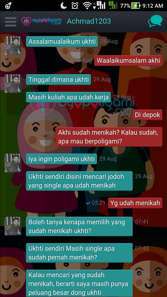 Cekidot Gan! Hasil Ngeprank ane di app AyoPoligami