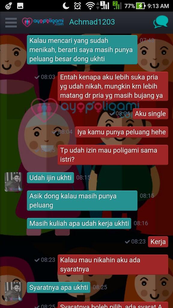 Cekidot Gan! Hasil Ngeprank ane di app AyoPoligami