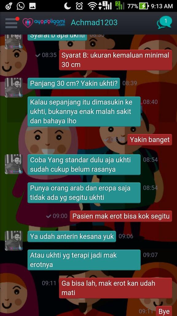 Cekidot Gan! Hasil Ngeprank ane di app AyoPoligami