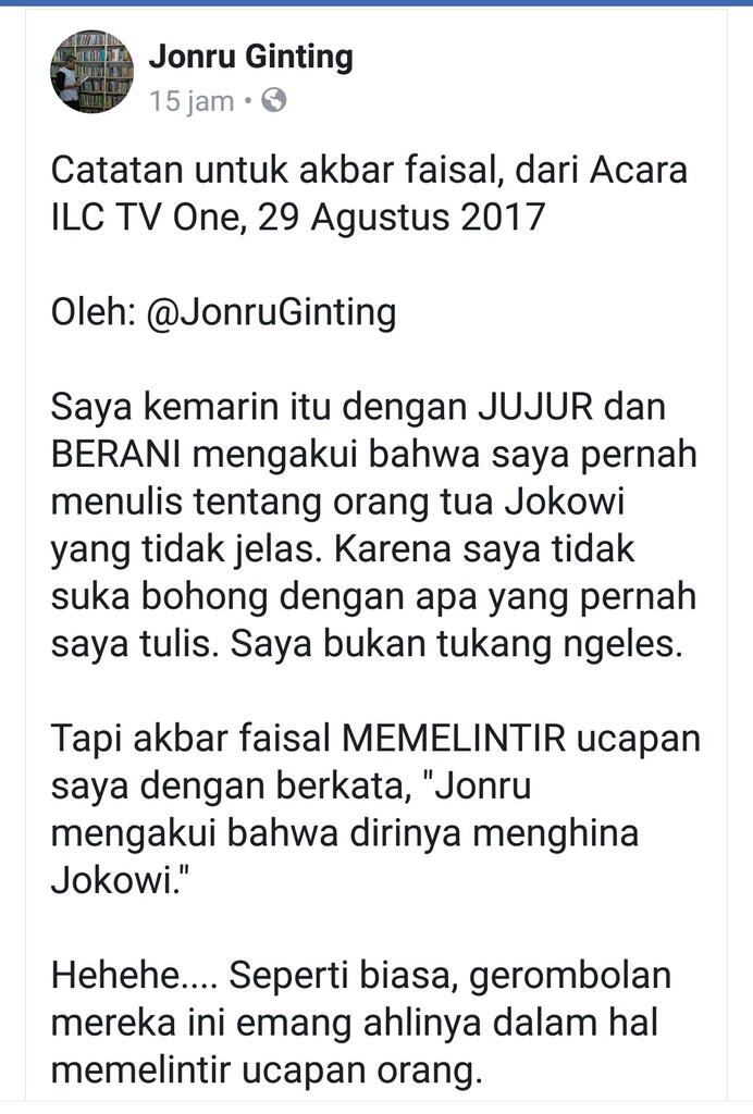 Istana: Masak Presiden &quot;Ngurusin&quot; Jonru?