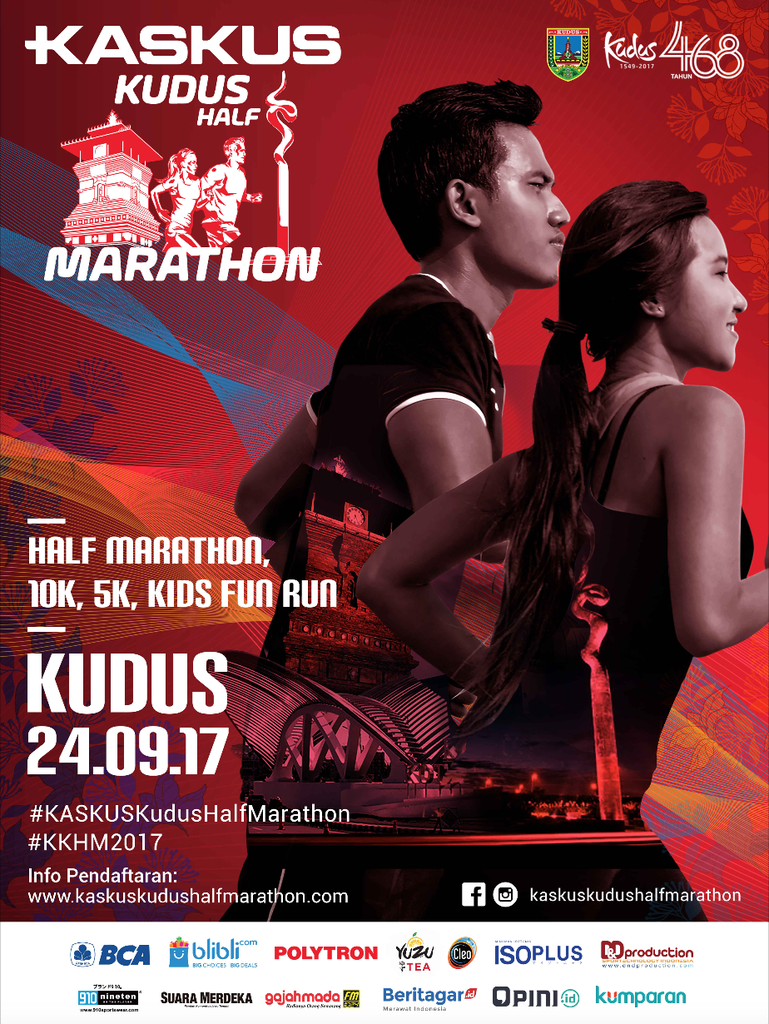 KASKUS KUDUS HALF MARATHON KARESIDENA PATI, SPESIAL UNTUK 100 PENDAFTAR PERTAMA