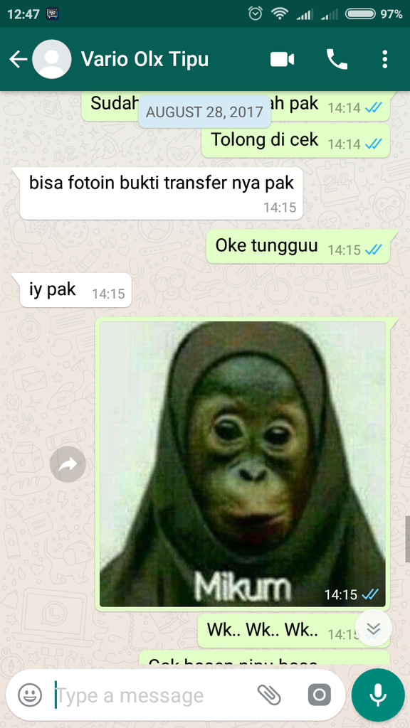 Iseng ngerjain penipu di *lx