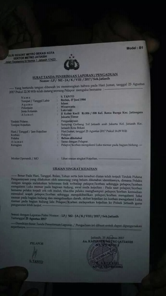 Bapak Ini Jadi Korban Penganiayaan Oleh Oknum Pengemudi Yang Arogan