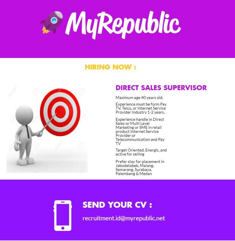 DIBUTUHKAN - DIRECT SALES SUPERVISOR-