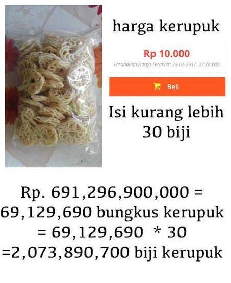 &#91;Netter Menanggapi&#93; Berapa Perhitungan Harga Kerupuk Ditukar Dengan Sukhoi? 