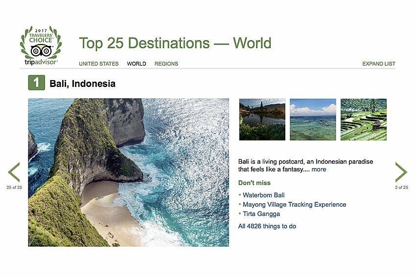 &#91;Bali&#93; Destinasi Terbaik di Dunia versi TripAdvisor