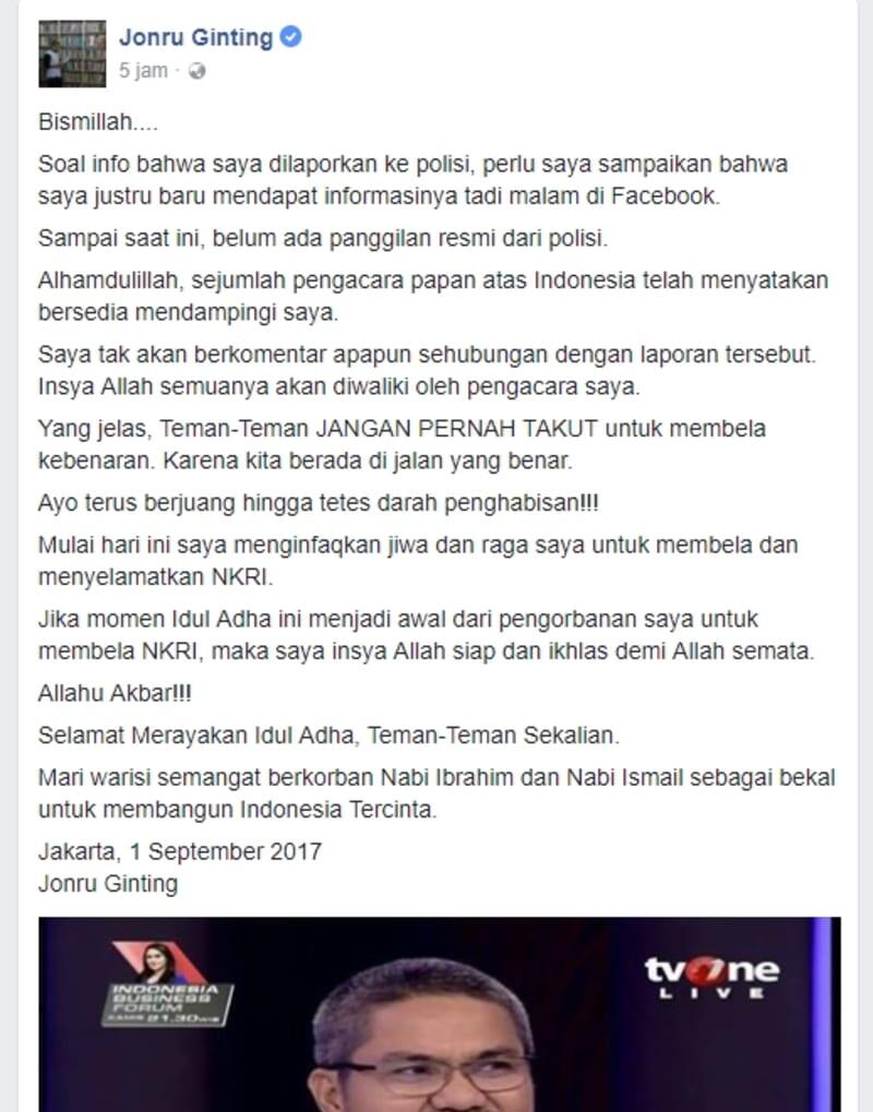Reaksi Jonru usai Dilaporkan ke Polisi untuk Kasus Hate Speech