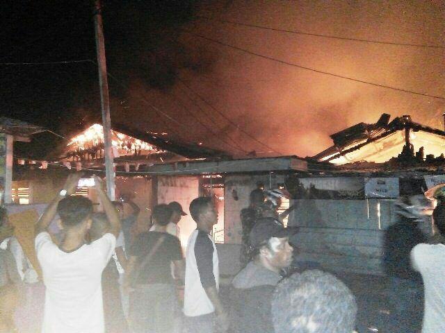 Lokalisasi Kampung Jawa Kota Dobo, Terbakar