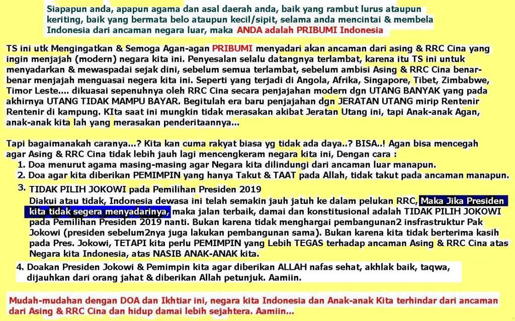 Utang Riba Negara Tak kan Dapat Makmurkan Rakyat Indonesia. 