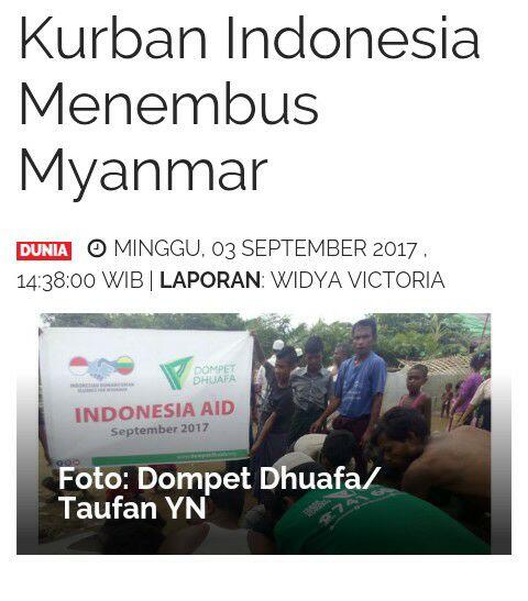 Kurban Indonesia Menembus Myanmar