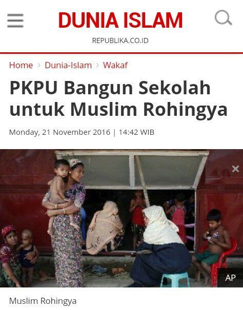 PKPU Bangun Sekolah untuk Muslim Rohingya