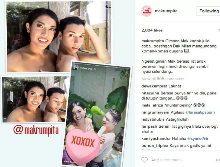 Giliran Foto Telanjang Millen di Kamar Mandi Bocor