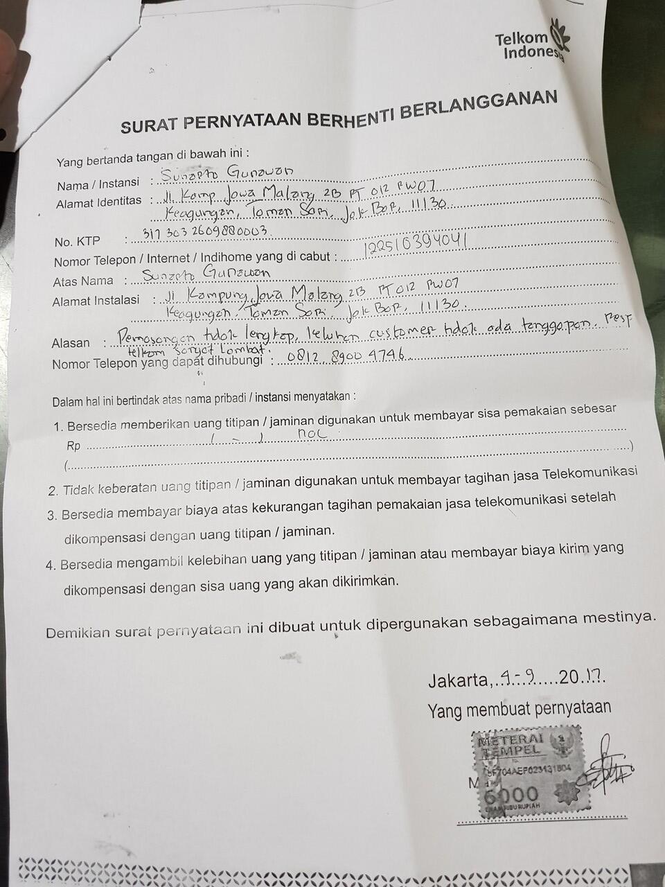 Pelayanan apa yg diberikan telkom sungguh diluar dugaan