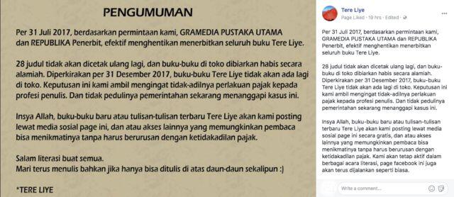 Baca ini Gan!! Tere Liye Berhenti Menerbitkan Buku Karena Ketidakadilan Pajak