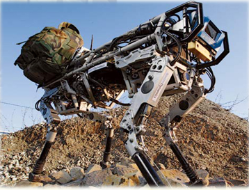 Robot Big Dog dikembangkan hingga saat ini untuk kepentingan militer
