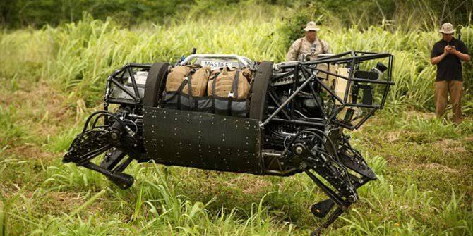Robot Big Dog dikembangkan hingga saat ini untuk kepentingan militer