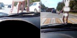 Di Bawah Pengaruh Narkoba, Wanita Ini Telanjang Lalu Hadang Mobil yang Lewat