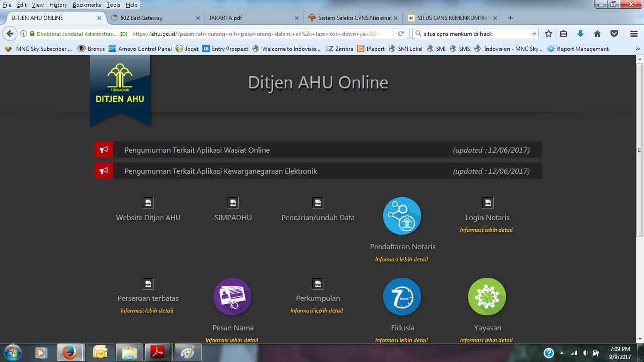SITUS CPNS KEMENKUMHAM DI HACK