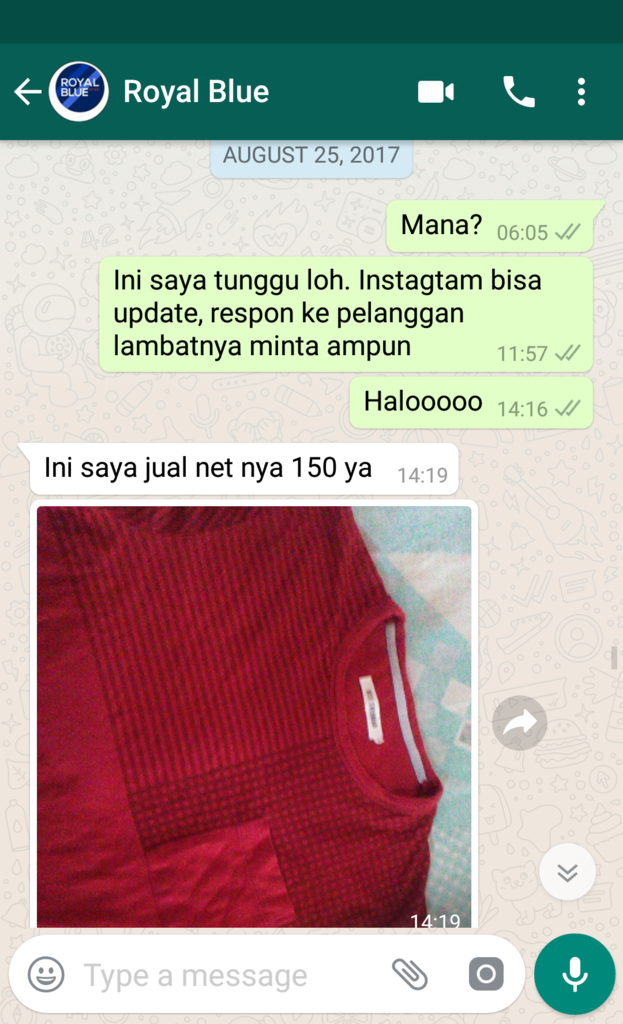 Masuk gan! : Sharing Pengalaman Belanja Pakaian Secondhand Branded di Instagram