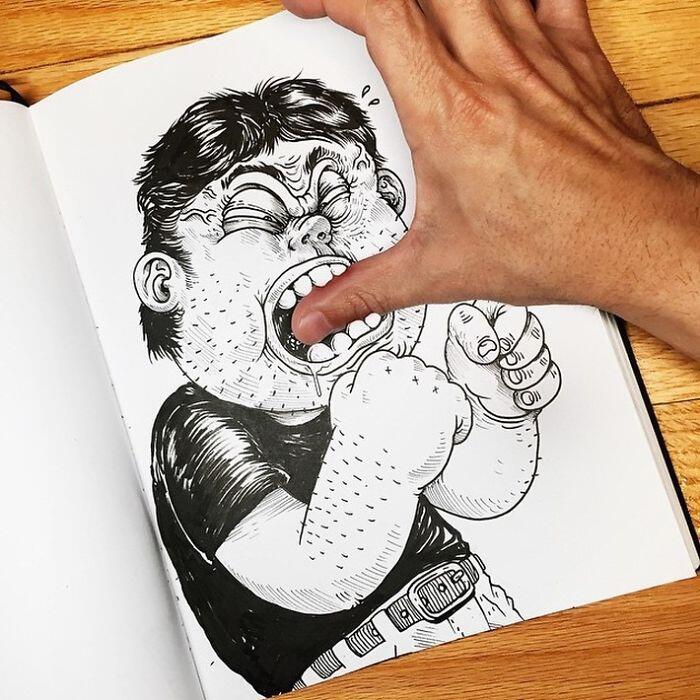 Gambar Lucu Berantem Dengan Yang Ngegambar