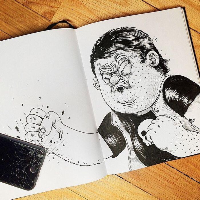 Gambar Lucu Berantem Dengan Yang Ngegambar