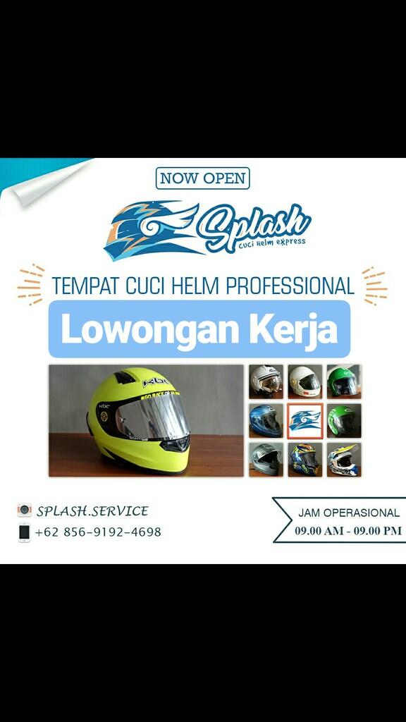 Lowongan kerja staff Toko Cuci Helm Premium (DEPOK, JAWA BARAT)