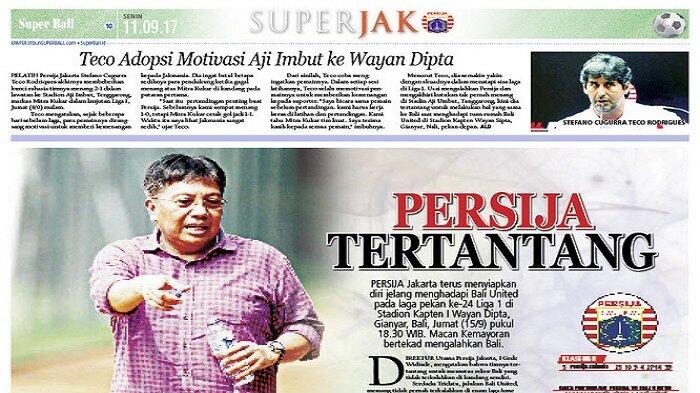 Persija Jakarta Tertantang Kalahkan Bali United