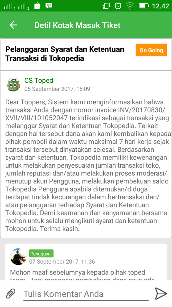 SURAT TERBUKA UNTUK TOKOPEDIA - BUKA BLOKIR DANA PENJUALAN