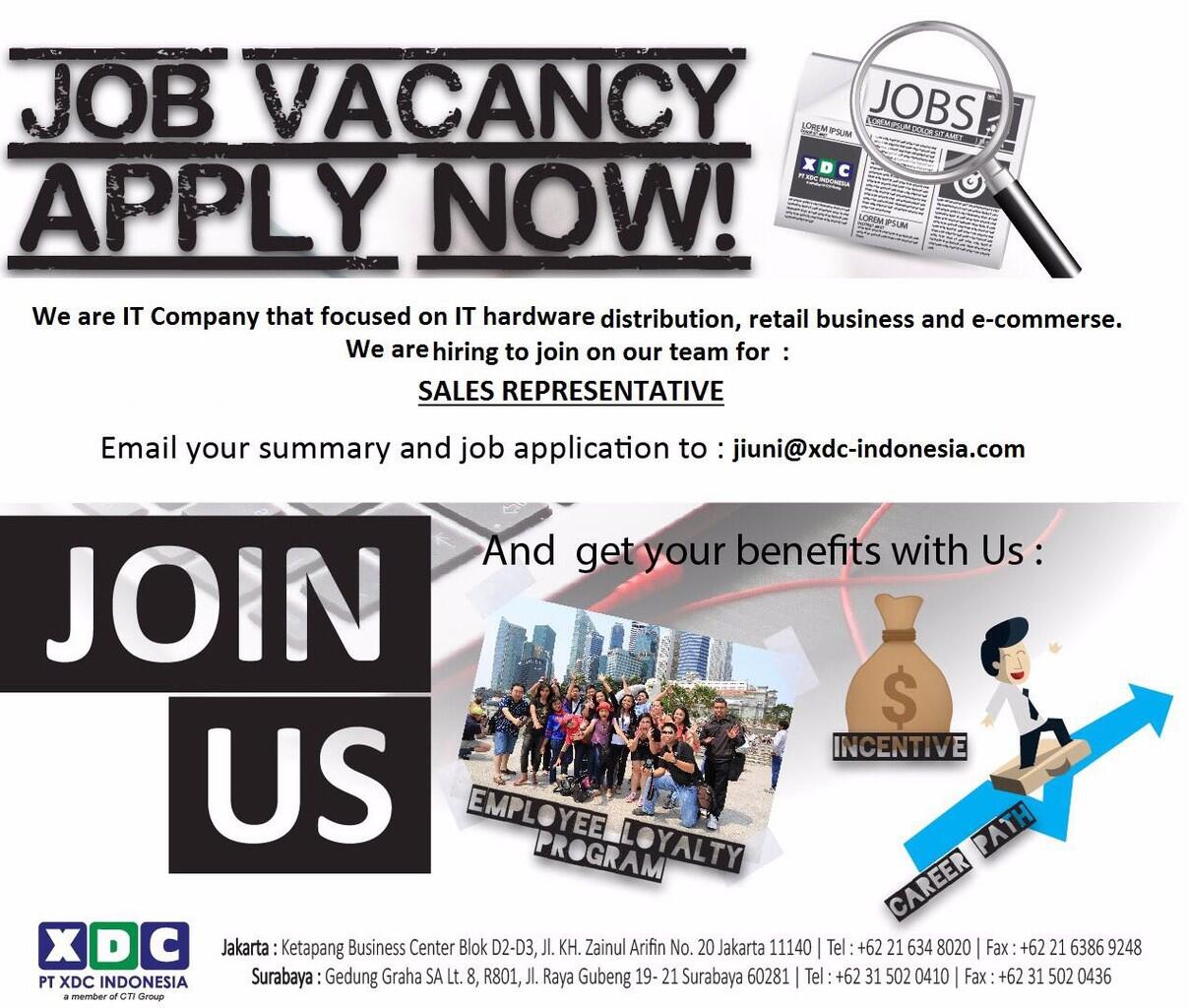 (jakarta) lowongan sales account PT XDC Indonesia