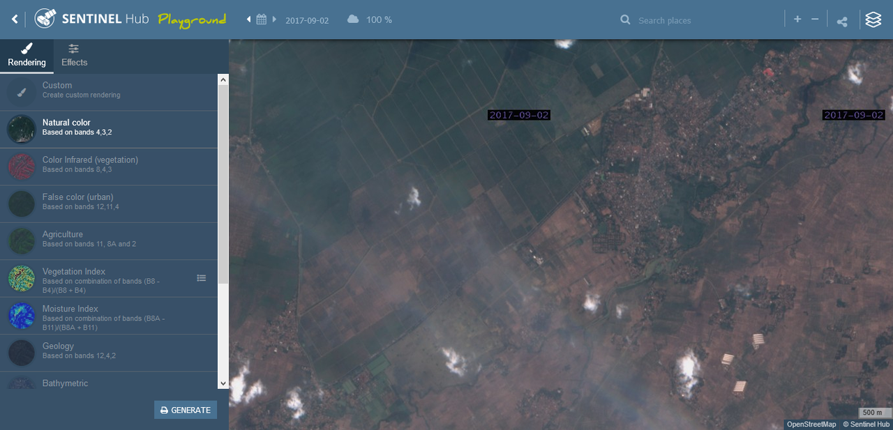 Sentinel hub карта