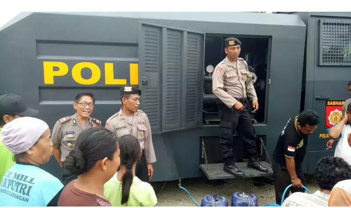 Fungsi Water Canon Polisi Berubah Saat Kekeringan Landa Brebes