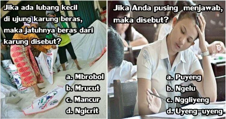 Bantu Jawab Tes bahasa Jawa Ala TOEFL