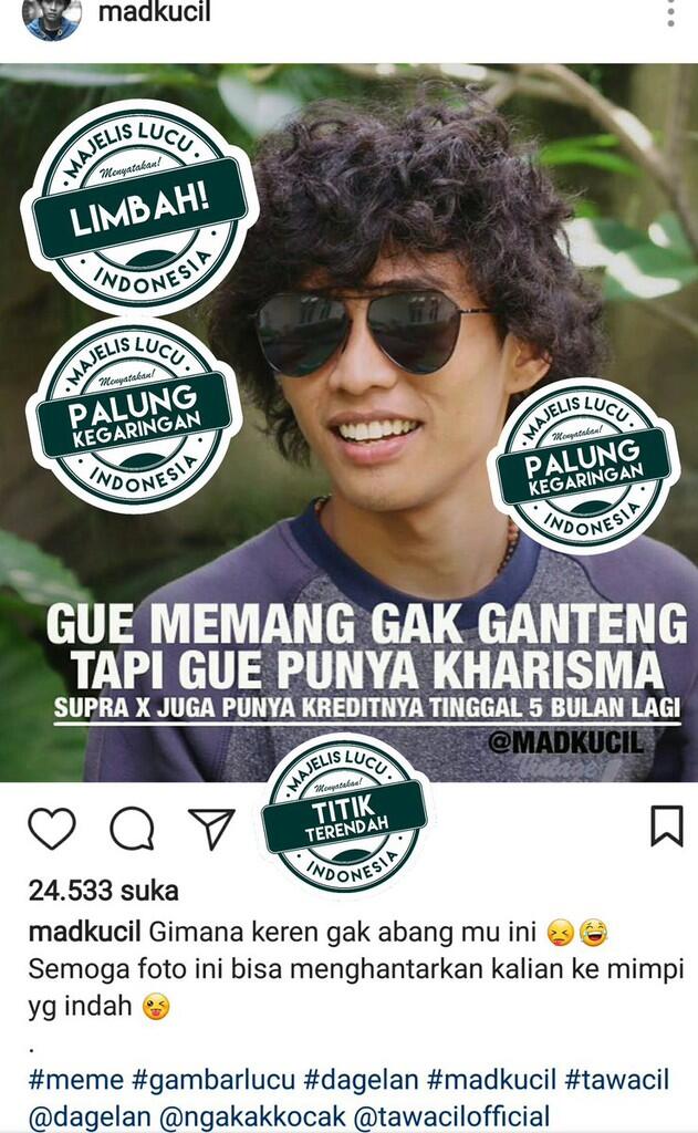 Stempel TIDAK LUCU, SAMPAH hingga LIMBAH yang diberikan Majelis Lucu Indonesia.