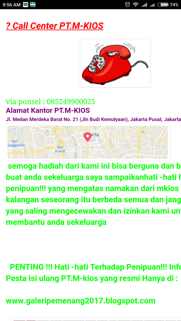 Calon TERCYDUK, penipuan pemenang mkios, up teruss sampai dapat!