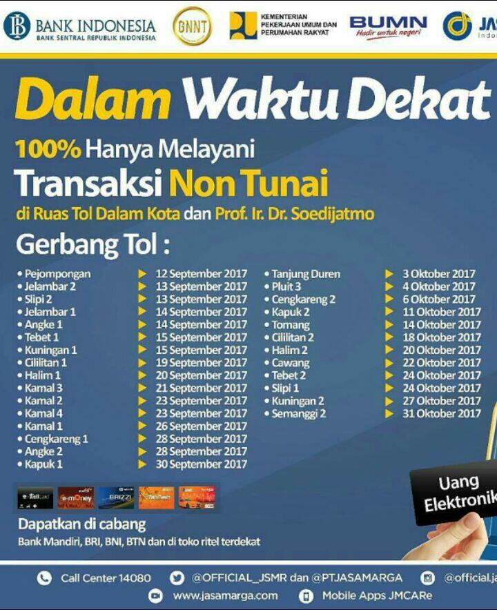 E-toll Wajib Mulai Berlaku 12 September hingga Oktober 2017, Tenang ada Tongtol