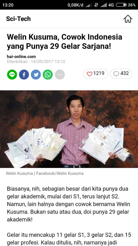 Pria Indonesia Ini Memiliki 29 Gelar Akademik Dalam Usia Muda .. Wow