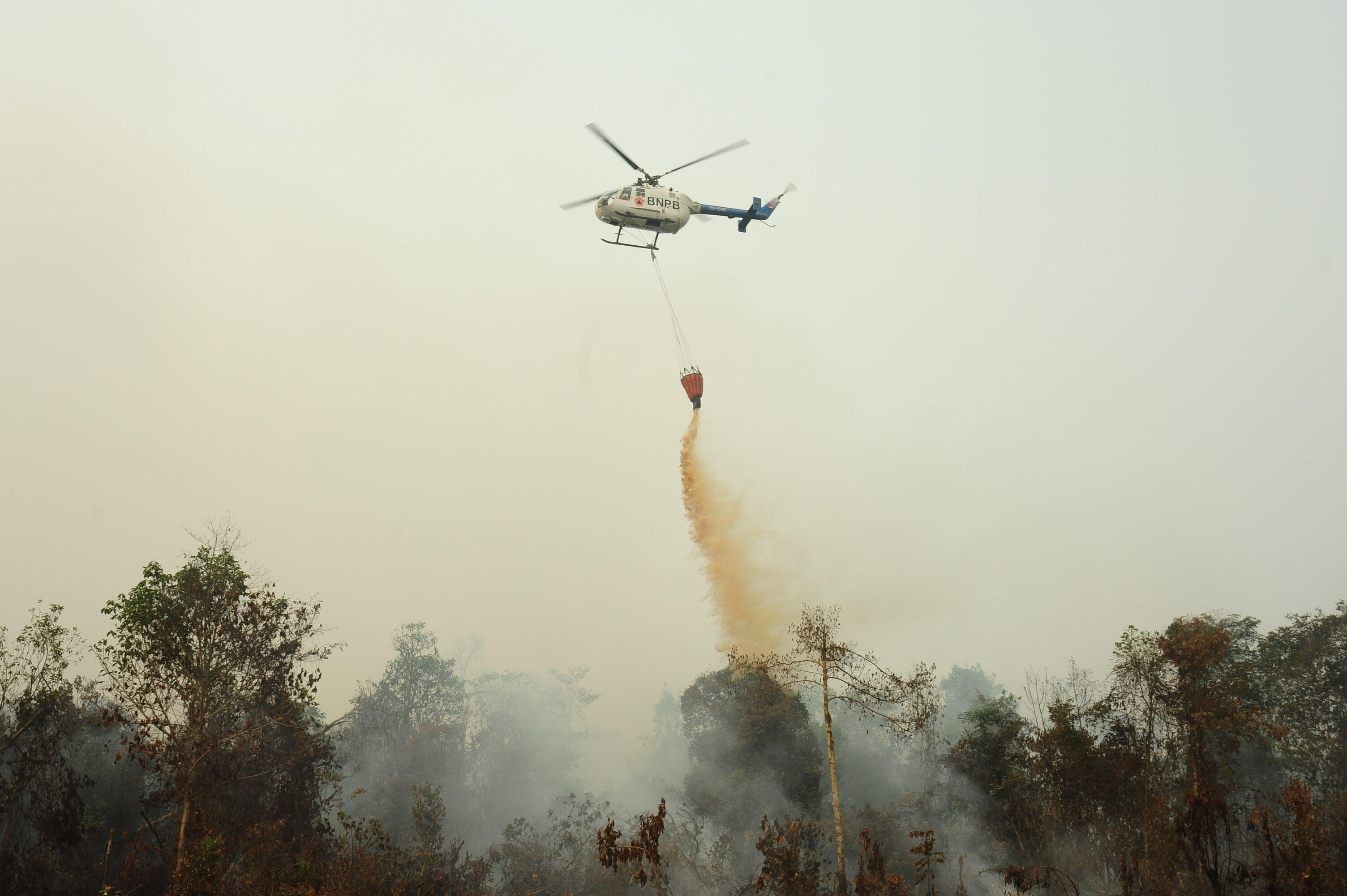 Tiga Helikopter Padamkan Api