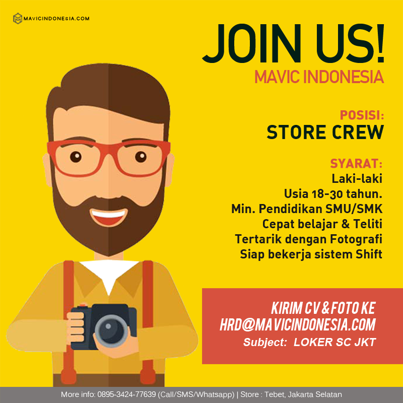 Thumbs up &#91;JAKARTA&#93; Lowongan Store Crew untuk Rental Kamera