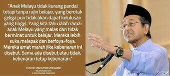 Malu dengan kaum Cina sebab Melayu malas