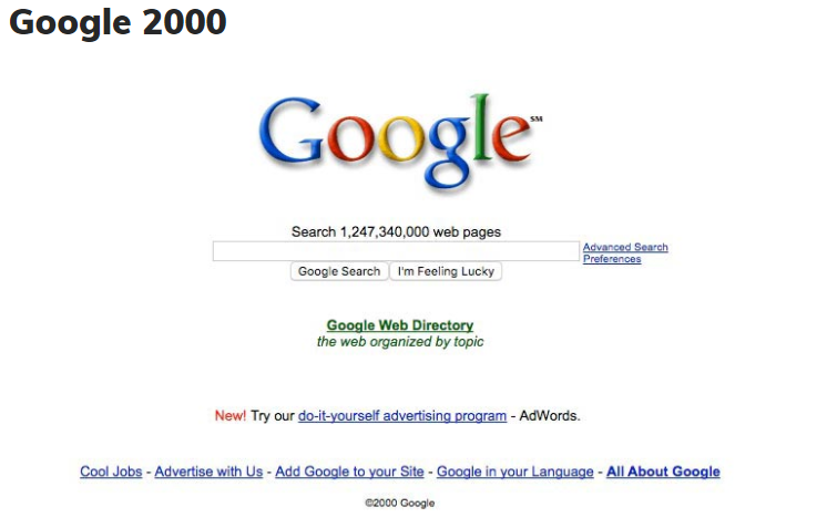 Keren Gan!!! Perubahan Tampilan Google Selama 20 Tahun