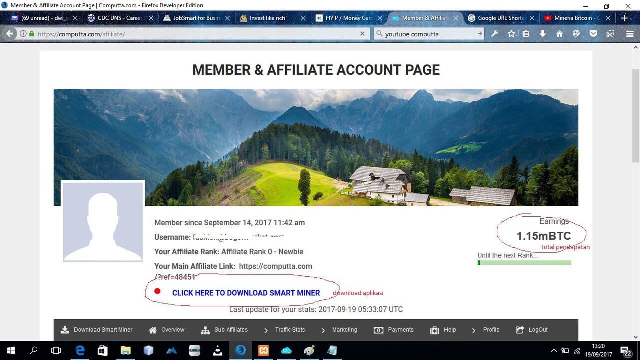 Computta, cara menambang bitcoin dengan mempergunakan Computer,