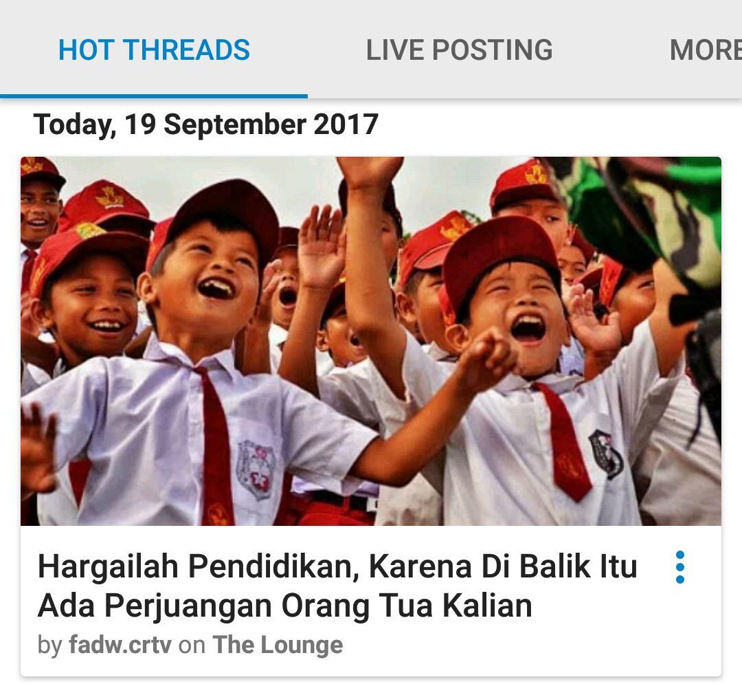 Hargailah Pendidikan Karena Di Balik Itu Ada Perjuangan Orang Tua Kalian