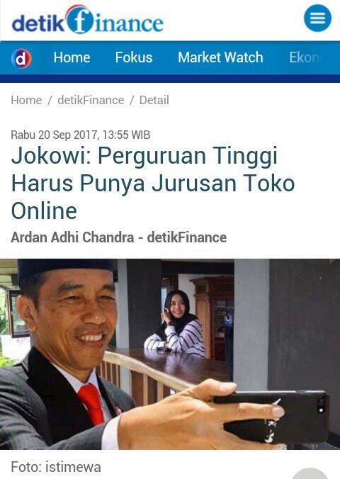 Jokowi: Perguruan Tinggi Harus Punya Jurusan Toko Online