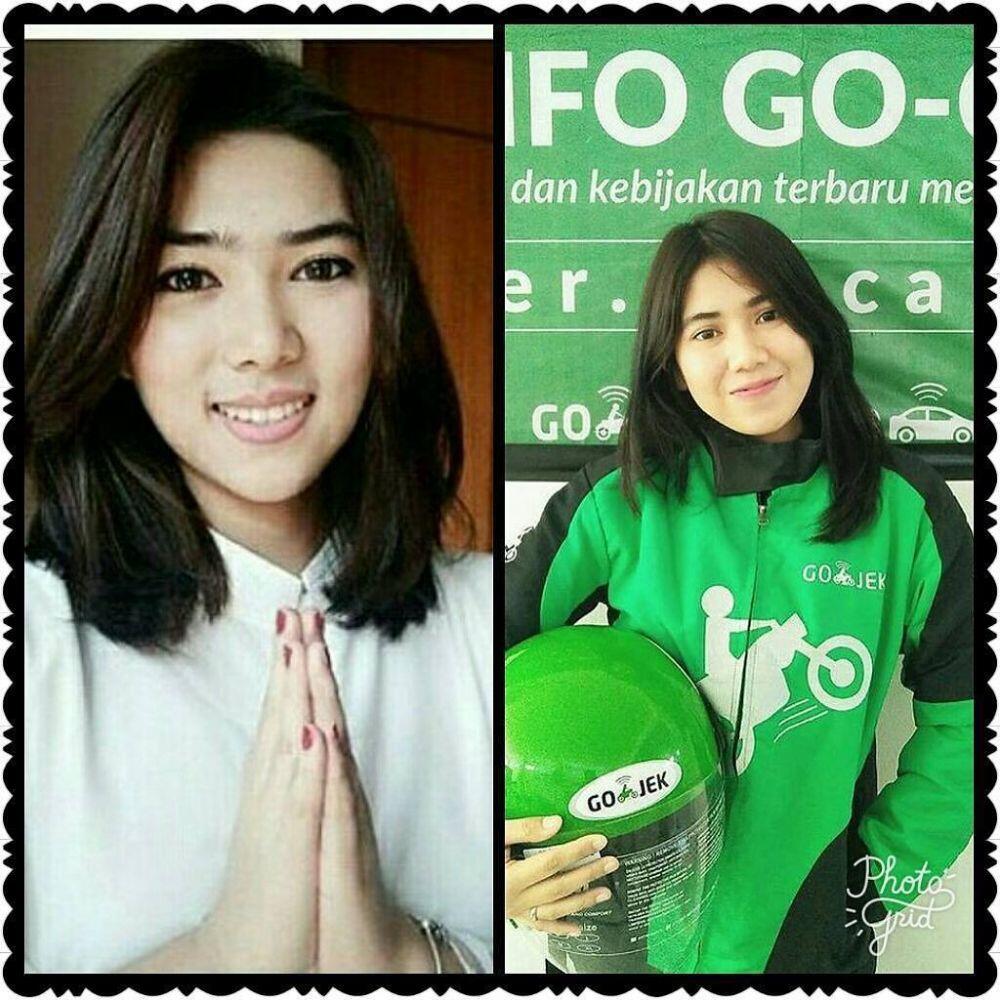 Intan Campina, staf perusahaan ojek online yang disebut mirip Isyana