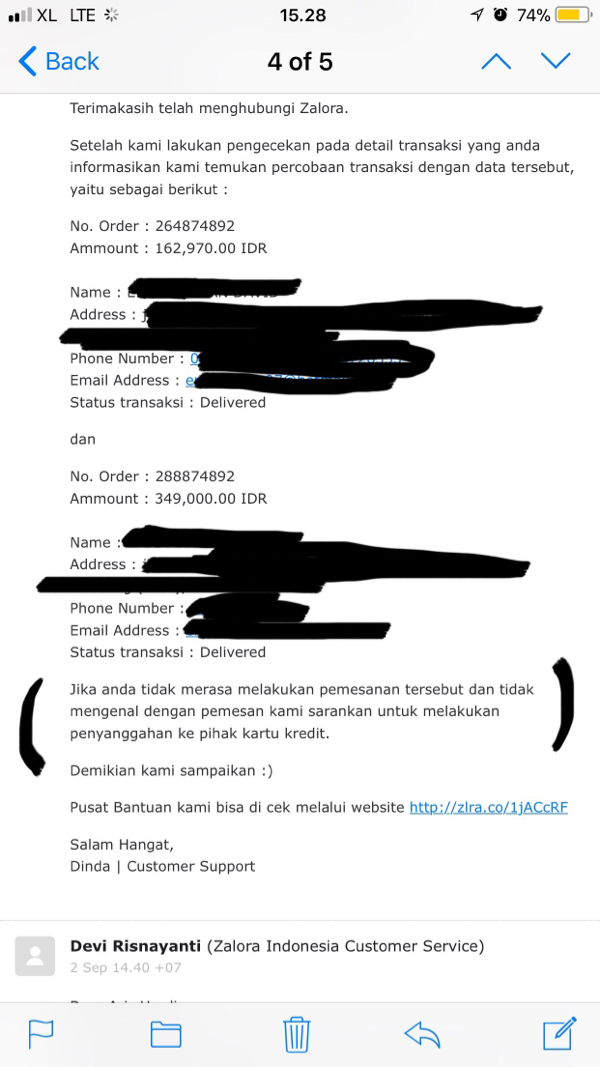 BCA lambat dalam menangani masalah pencurian Identitas Kartu kredit 