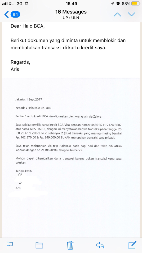 Contoh Surat Pernyataan Penutupan Kartu Kredit Bni Delinewstv