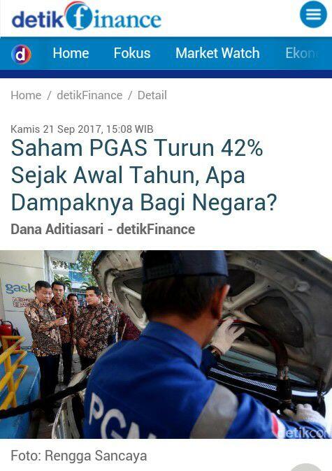 Saham PGAS Turun 42% Sejak Awal Tahun, Apa Dampaknya Bagi Negara?