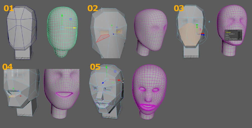 Creature Design : Head Base (Maya ver.)