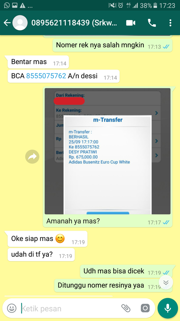 HATI - HATI PENIPUAN INSTAGRAM DENGAN AKUN @srkwy_shop no HP 0895621118439 